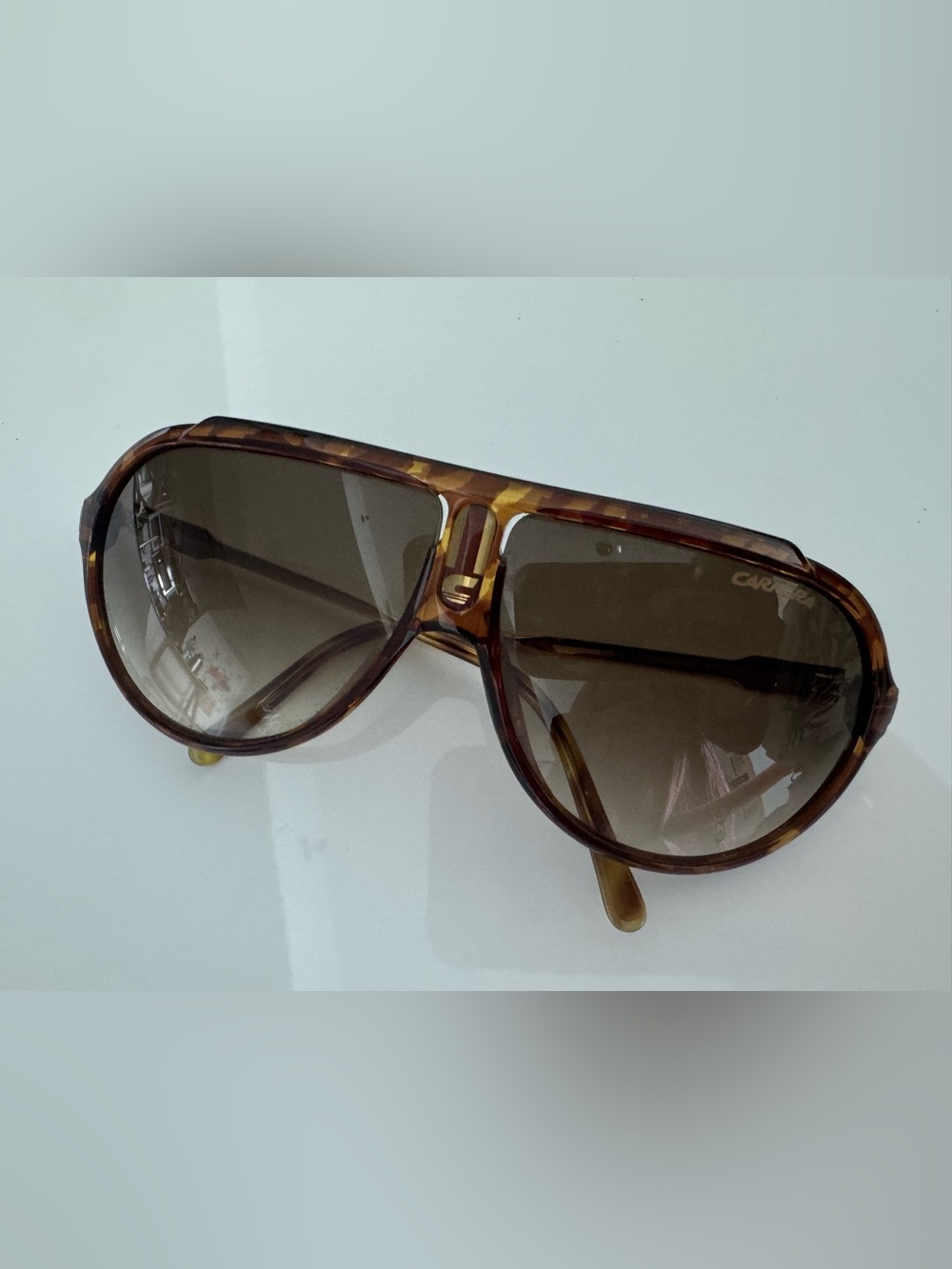 Vintage Carrera Endurance Tortoiseshell Oversized Sunglasses with Brown Lenses